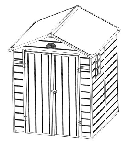 Műanyag kerti ház Longford 66