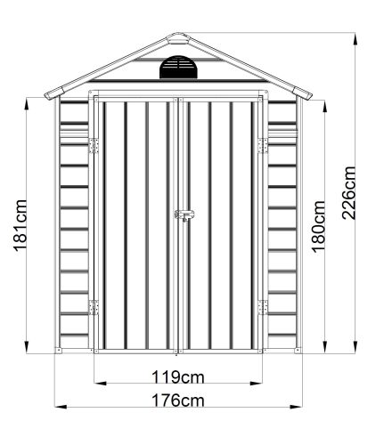 Műanyag kerti ház Longford 69