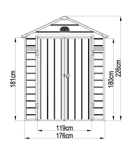Műanyag kerti ház Longford 612