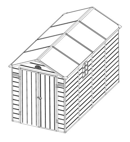 Műanyag kerti ház Longford 612