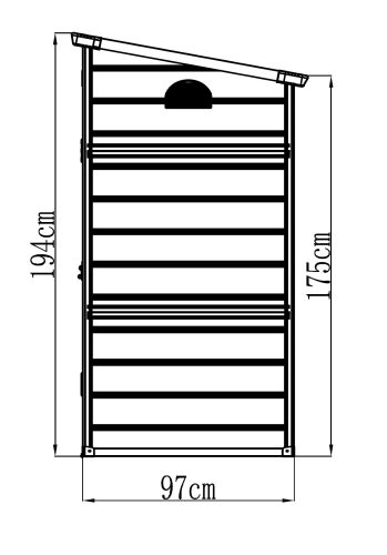 Műanyag kerti ház Verdal 64