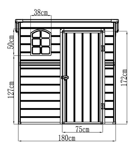 Műanyag kerti ház Verdal 64