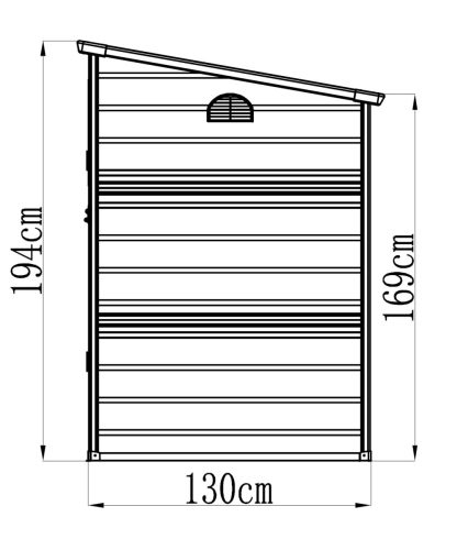Műanyag kerti ház Verdal 85