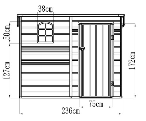 Műanyag kerti ház Verdal 85