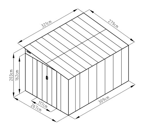 Bádog kerti ház WANDHAUS 911 antracit