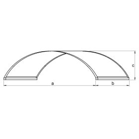 Bejárati tető fehér Onyx 160/75