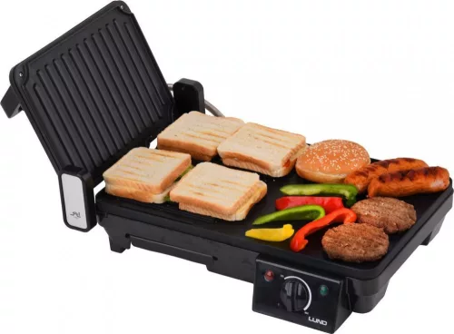 Lund asztali grill 2 az 1-ben, 40,5x25cm - 2000W