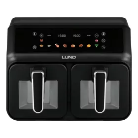 Lund forrólevegős fritőz 2200 W 2×4 L fekete