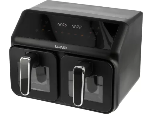 Lund forrólevegős fritőz 2200 W 2×4 L fekete
