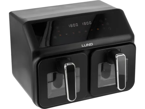 Lund forrólevegős fritőz 2200 W 2×4 L fekete