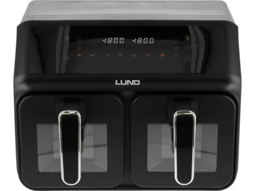 Lund forrólevegős fritőz 2200 W 2×4 L fekete