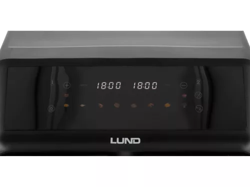 Lund forrólevegős fritőz 2200 W 2×4 L fekete