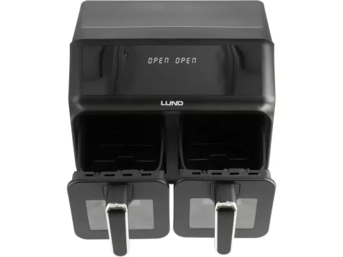 Lund forrólevegős fritőz 2200 W 2×4 L fekete