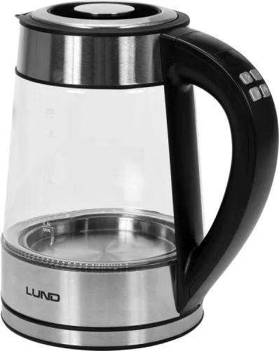 Lund üveg vízforraló LED kijelzővel, hőmérséklet szabályzóval - 1,7L