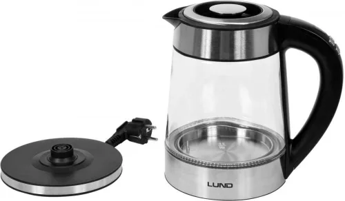 Lund üveg vízforraló LED kijelzővel, hőmérséklet szabályzóval - 1,7L