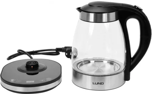 Lund üveg vízforraló LED kijelzővel, hőmérséklet szabályzóval - 1,8L