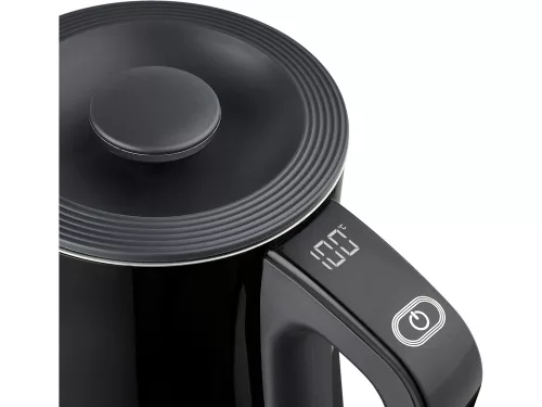 Lund elektromos vízforraló 1,7 l hőmérséklet szabályozóval fekete