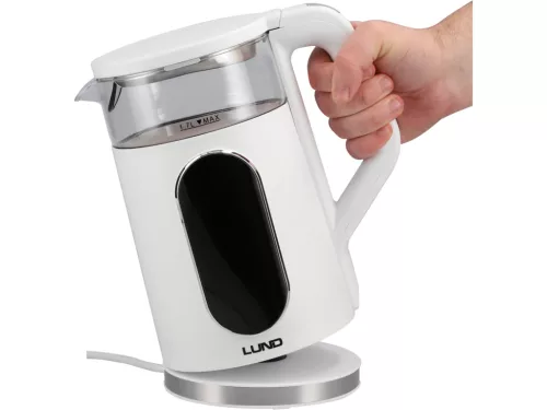 Lund vízforraló 1,7 l, hőmérséklet-szabályozással, fehér