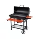 Lund faszenes kerti grill fa polcokkal 104x66x95,5/108cm