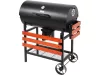 Lund faszenes kerti grill fa polcokkal 104x66x95,5/108cm