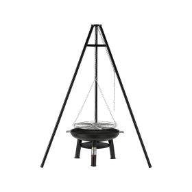 Lund fém grillrács állvánnyal és függesztett sütőlappal 61 cm