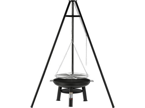 Lund fém grillrács állvánnyal és függesztett sütőlappal 61 cm