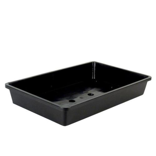 fekete csíráztató tálca 6x37,5x24cm tető nélkül