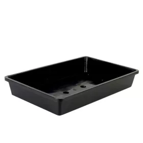 fekete csíráztató tálca 6x37,5x24cm tető nélkül