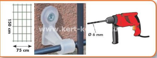 metál futtató műanyag galvanizált145x72,5cm