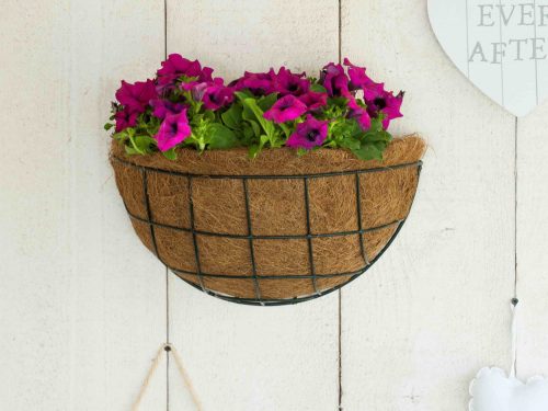 virágtartó kosár függő félkör 35 cm