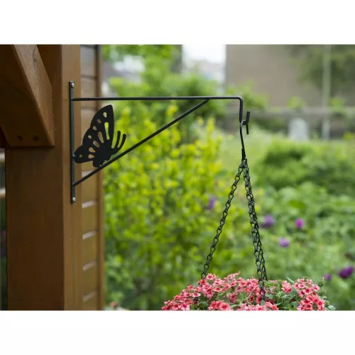 fali virágtartó kar 24x35cm anthracite pillangómintás