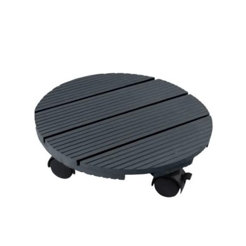 görgős virágtartó talp,Wpc alapanyagú,antracit, 7,5xátm:30cm