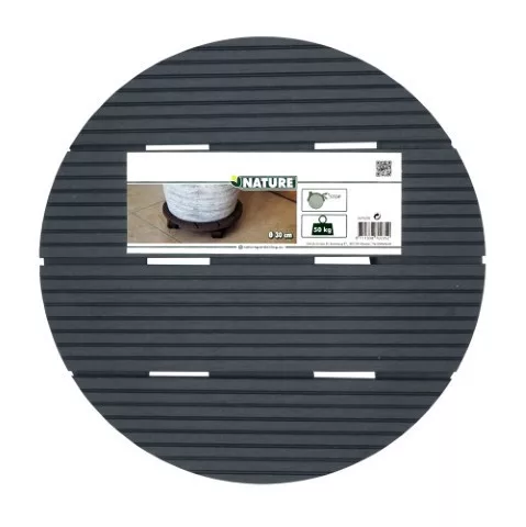 görgős virágtartó talp,Wpc alapanyagú,antracit, 7,5xátm:30cm