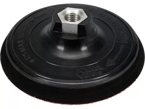 Gumitányér 125 mm tépőzáras M14