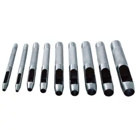 Bőrlyukasztó készlet, műanyag tartóban 9db, 2,5-10mm