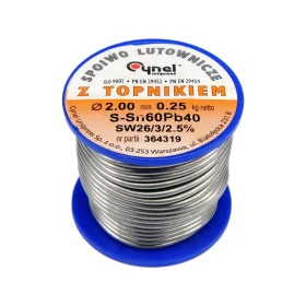 Ólmozott forrasztóanyag sn60pb40 2.0 mm 250 g