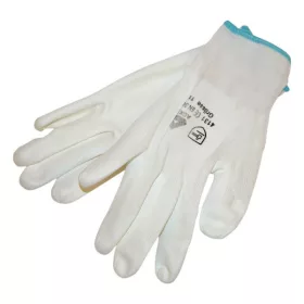 Kötött kesztyű fehér nylon, XL-es méret, 10'