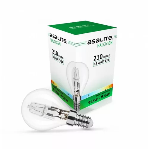 Halogén izzó G45 mini gömb E14 18W 2800K (210 lumen)