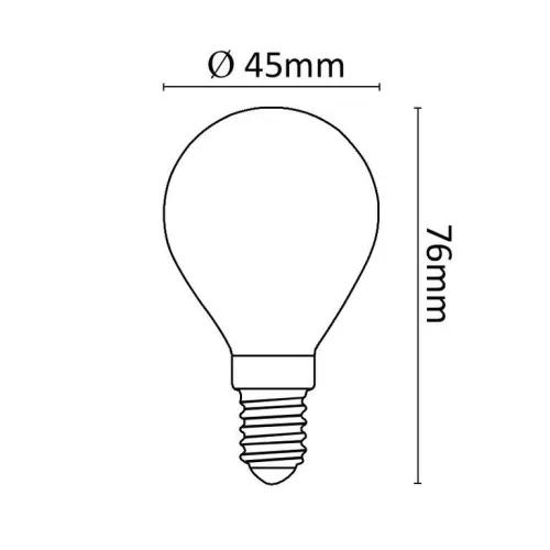 Halogén izzó G45 mini gömb E14 18W 2800K (210 lumen)