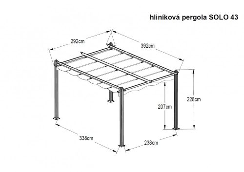 Alumínium pergola SOLO 43