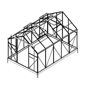 Tartalék üveg az üvegházhoz 8x12 PC 4 mm PLUGIN