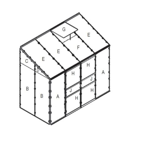 Üvegház csereüvegezése Ida 3300 PC 6 mm