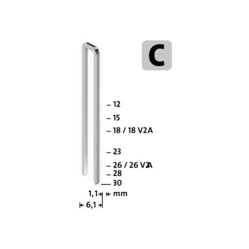 Novus tűzőkapcsok, keskeny C 4 26 mm 1100DB