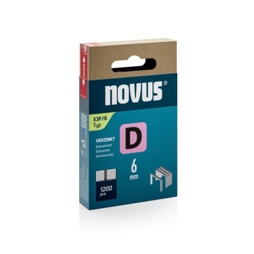 Novus tűzőkapocs D 53 F 6 mm 1200 db