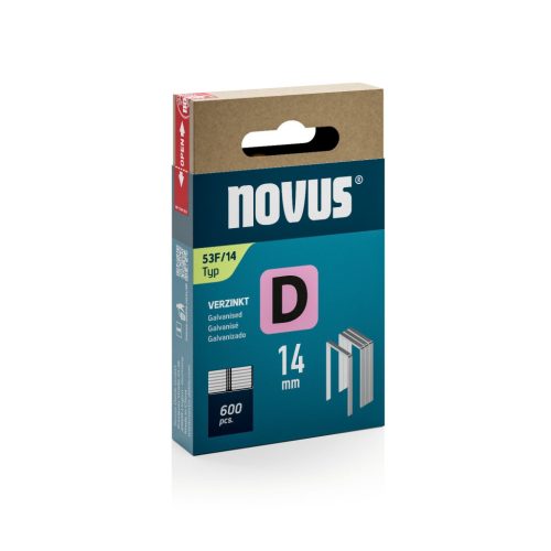 Novus tűzőkapocs D 53 F 14 mm D-csúcs 600 db