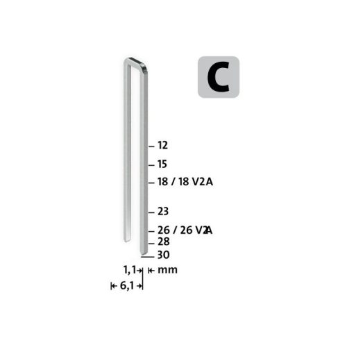 Novus tűzőkapocs C 4 keskeny 23 mm 1000 db
