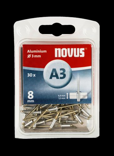 Novus popszegecs A 3 x 8 alu 4.0-5.5 30DB