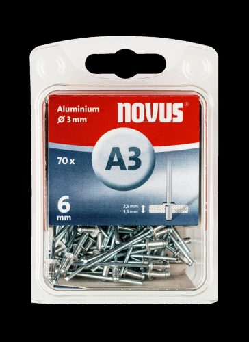 Novus popszegecs A 3 x 6 alu 2.5-3.5 70DB