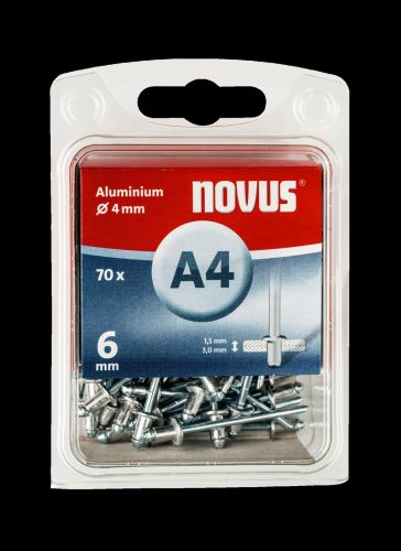 Novus popszegecs A 4 x 6 alu 1.5-3.0 70DB