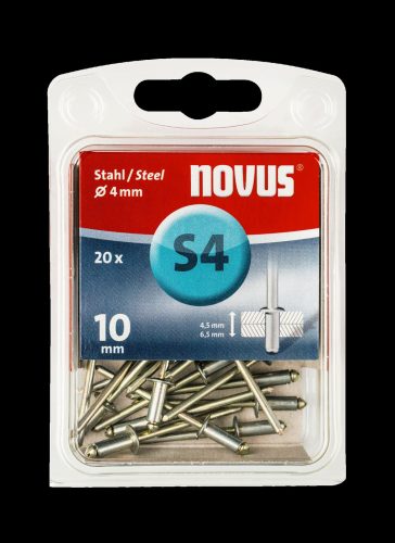 Novus popszegecs S4 x 10 acél 4.5-6.5 20DB